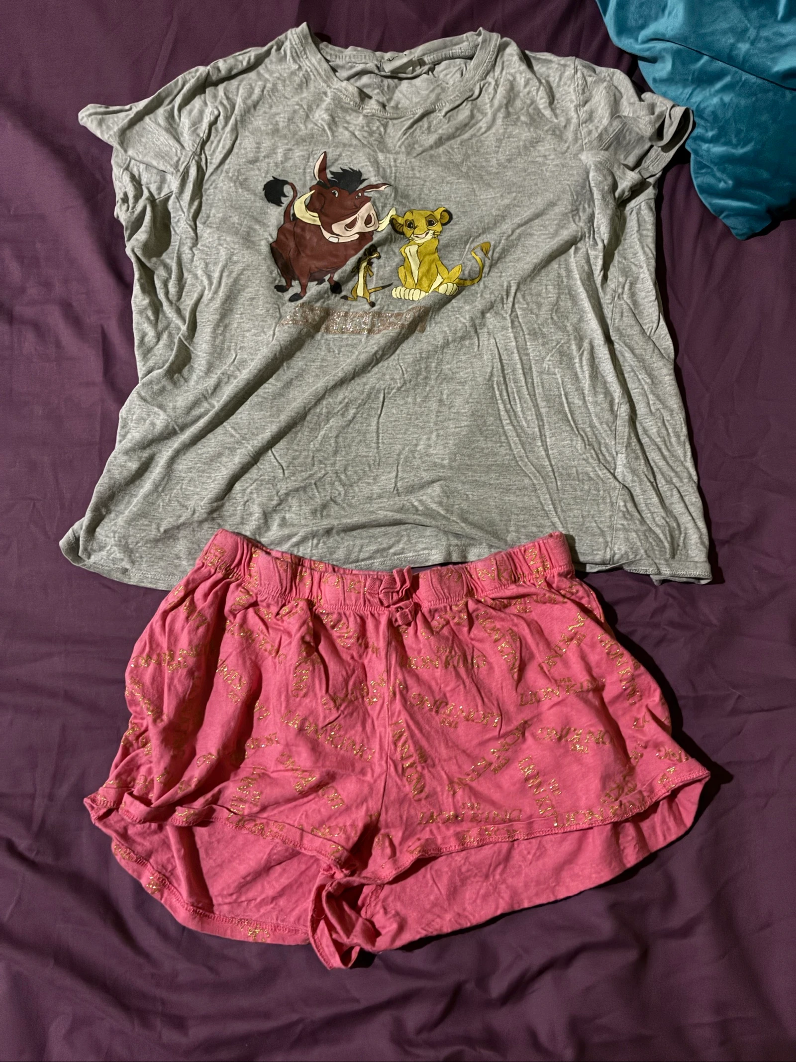 Pijama Disney El Rey León gris y rosa – Talla L – photo 2